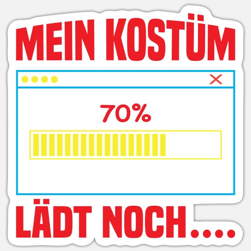 My costume is still loading - Sticker size S (10 x 10 cm) - white matte