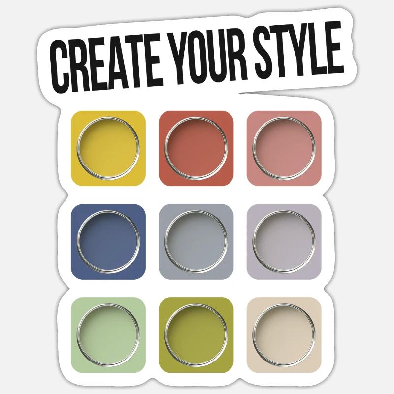 Create Your Style – Modernes Statement Sticker Größe S (10 x 10 cm)