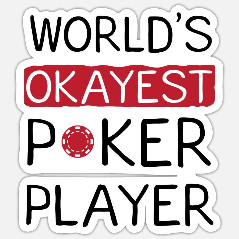 Conception de citation drôle pour le joueur de poker le plus correct - Sticker taille S (10 x 10 cm) - blanc mat