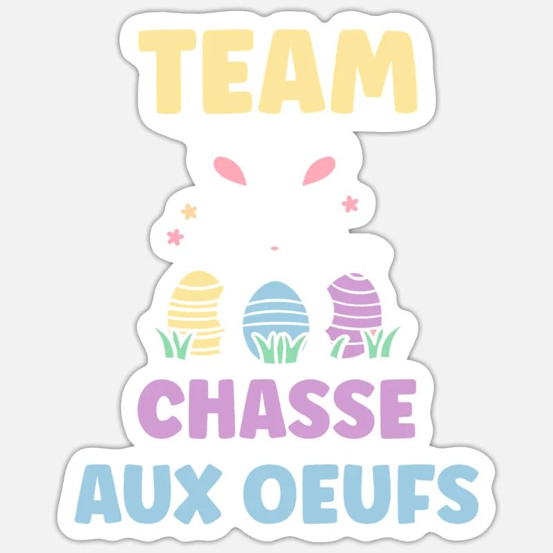 egg hunt Sticker size S (10 x 10 cm)