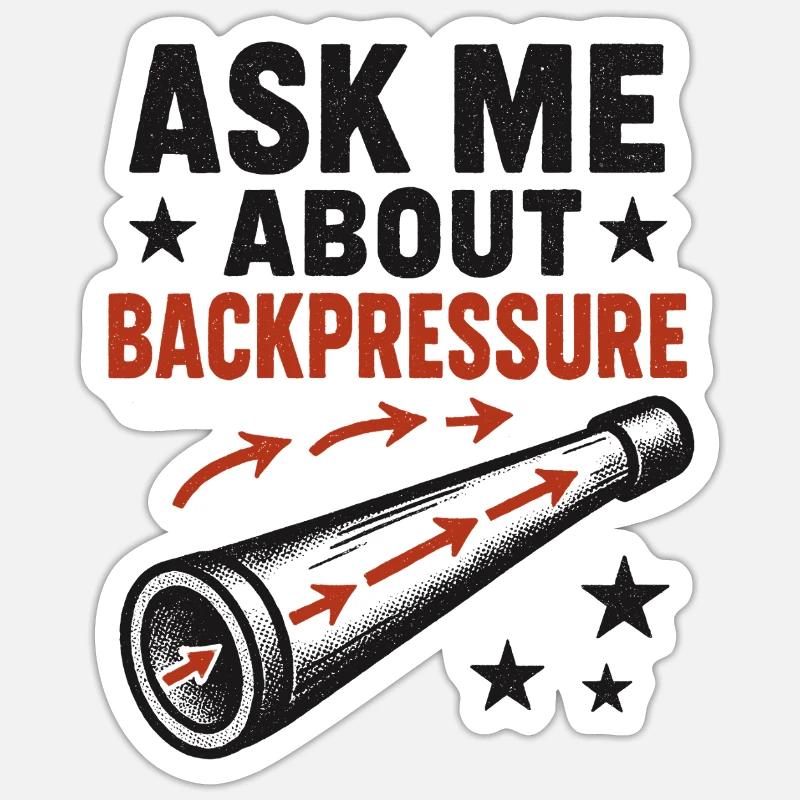 Frag mich nach Backpressure | Didgeridoo Technik Sticker Größe S (10 x 10 cm)