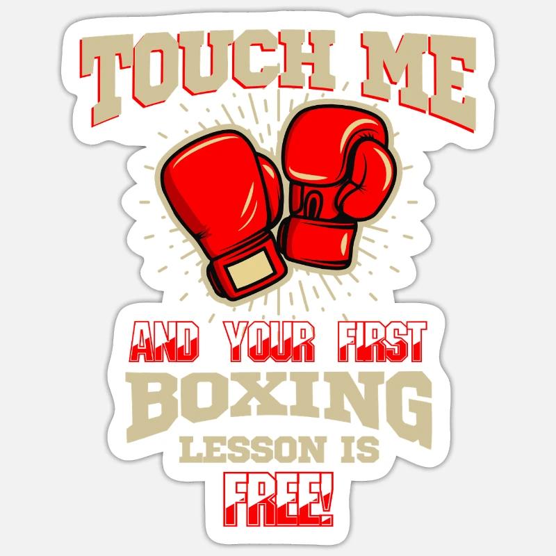 Touch Me Første Bokselektion Gratis Kæmper Kunst-Tee - Sticker størrelse S (10 x 10 cm) - mat hvid