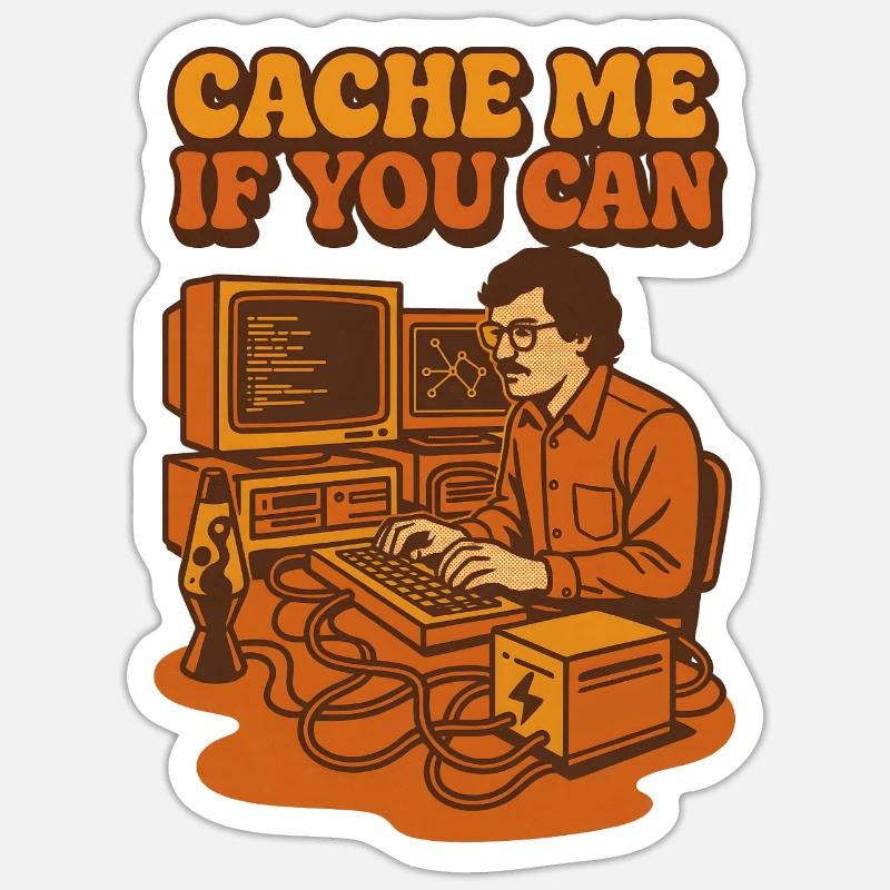 Mets-moi en cache si tu peux | Codage Humour Sticker taille S (10 x 10 cm)