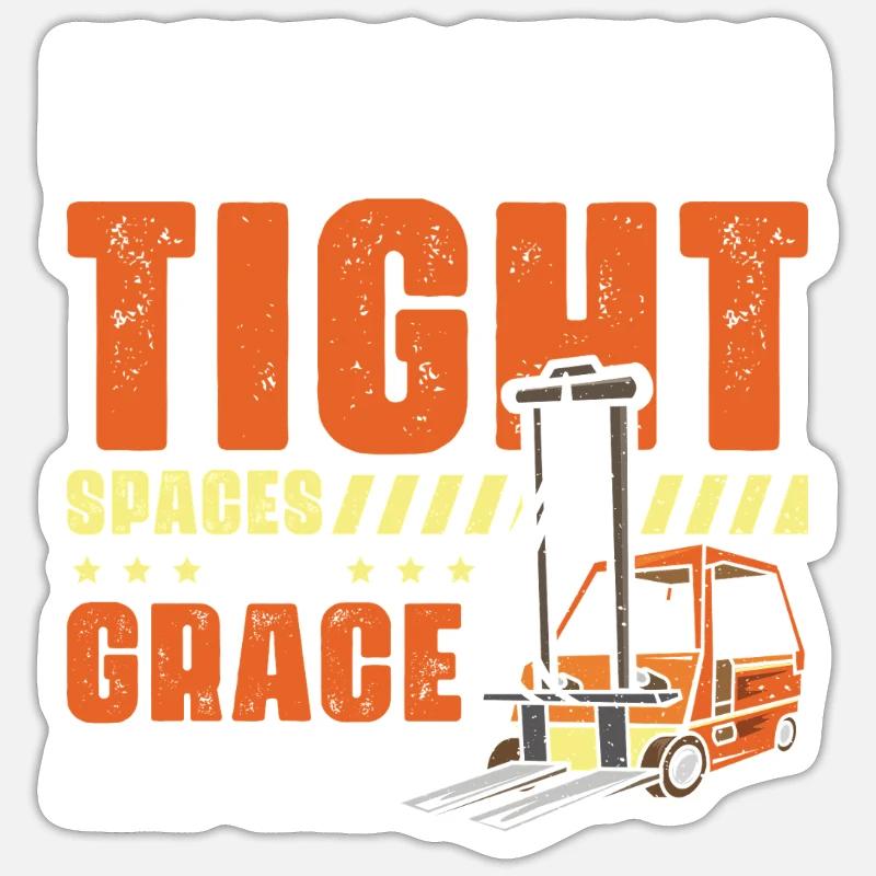 Staplerfahrer Englisch Spruch Stapler Sticker Größe S (10 x 10 cm)