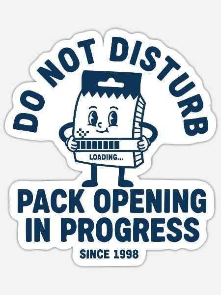 Sammelkarte Nicht stören Pack-Öffnung - Sticker Größe S (10 x 10 cm) - Mattweiß