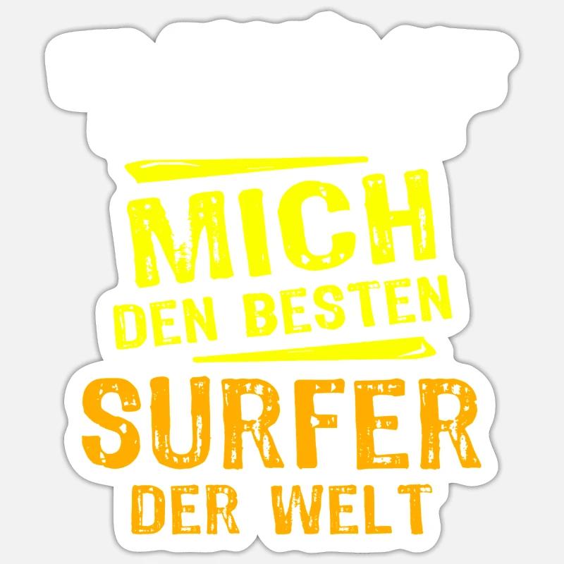 Surfer Gift - Sticker size S (10 x 10 cm) - white matte