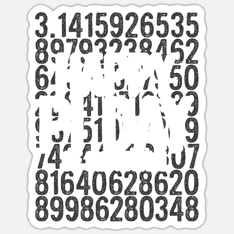 Pi-Tag Be Irrational - Sticker size S (10 x 10 cm) - white matte