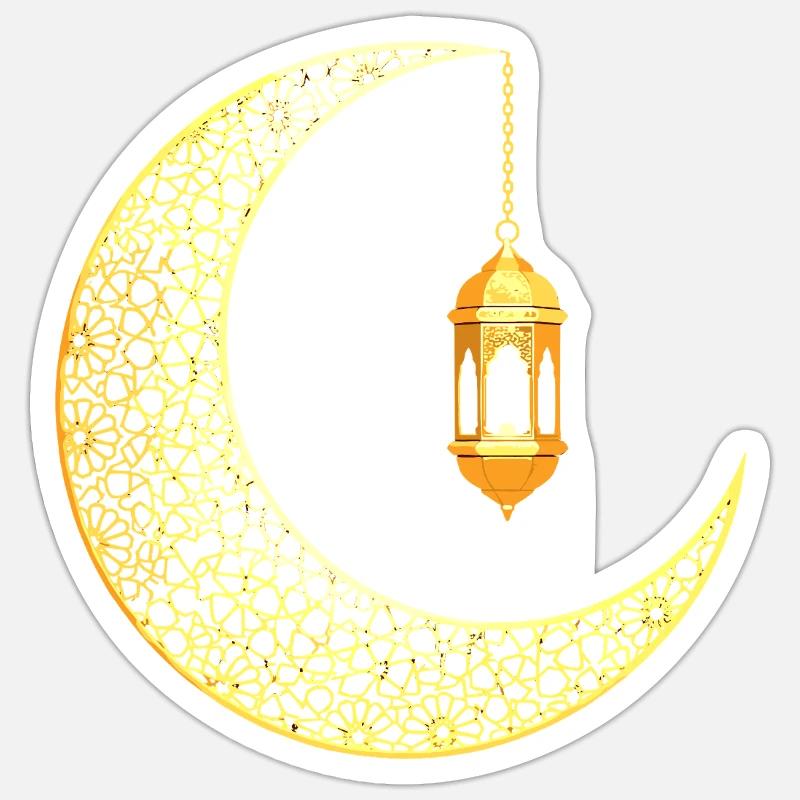 Ramadan Mondsichel Eid Mubarak Sticker Größe S (10 x 10 cm)