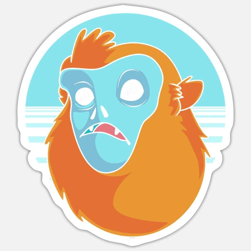 Snub-nosed monkey Monkey Chimpanzee Sticker size S (10 x 10 cm)