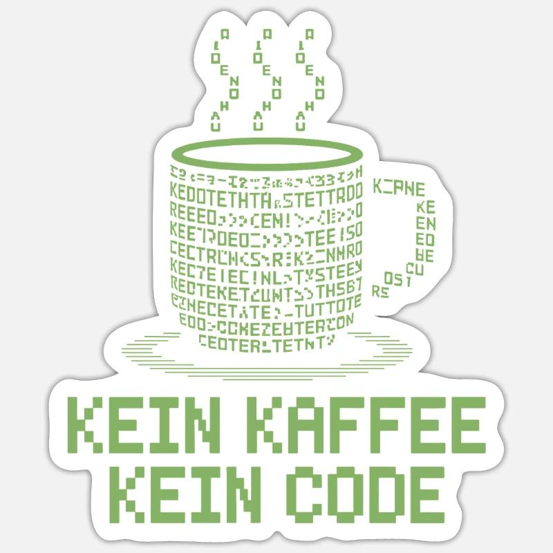 No Coffee No Code Programmeur Informaticien Sticker taille S (10 x 10 cm)