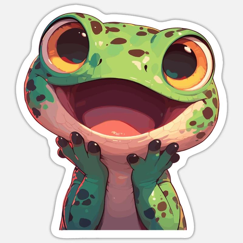 Eidechsen Eidechse - Sticker Größe S (10 x 10 cm) - Mattweiß