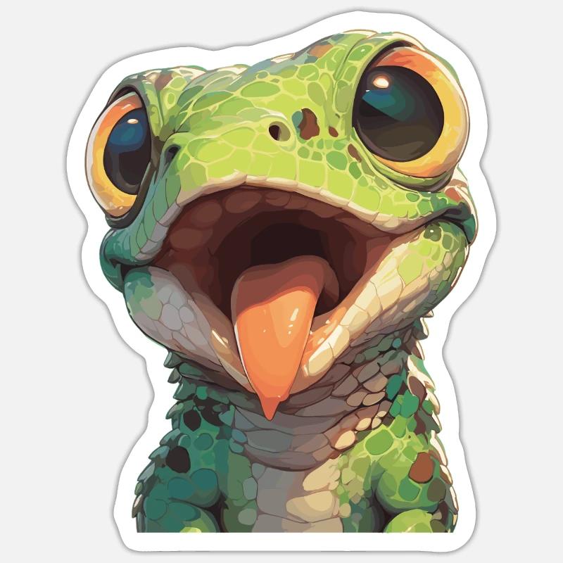 Lizards Lizard - Sticker size S (10 x 10 cm) - white matte