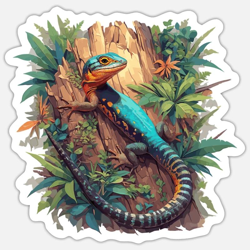 Lizards Lizard - Sticker size S (10 x 10 cm) - white matte