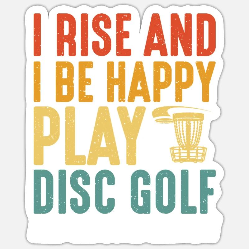 Cadeaux de disc golf Disc Golf - Sticker taille S (10 x 10 cm) - blanc mat