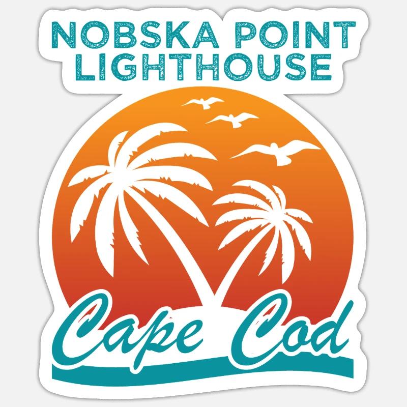 Chemise Cape Cod du phare de Nobska Sticker taille S (10 x 10 cm)