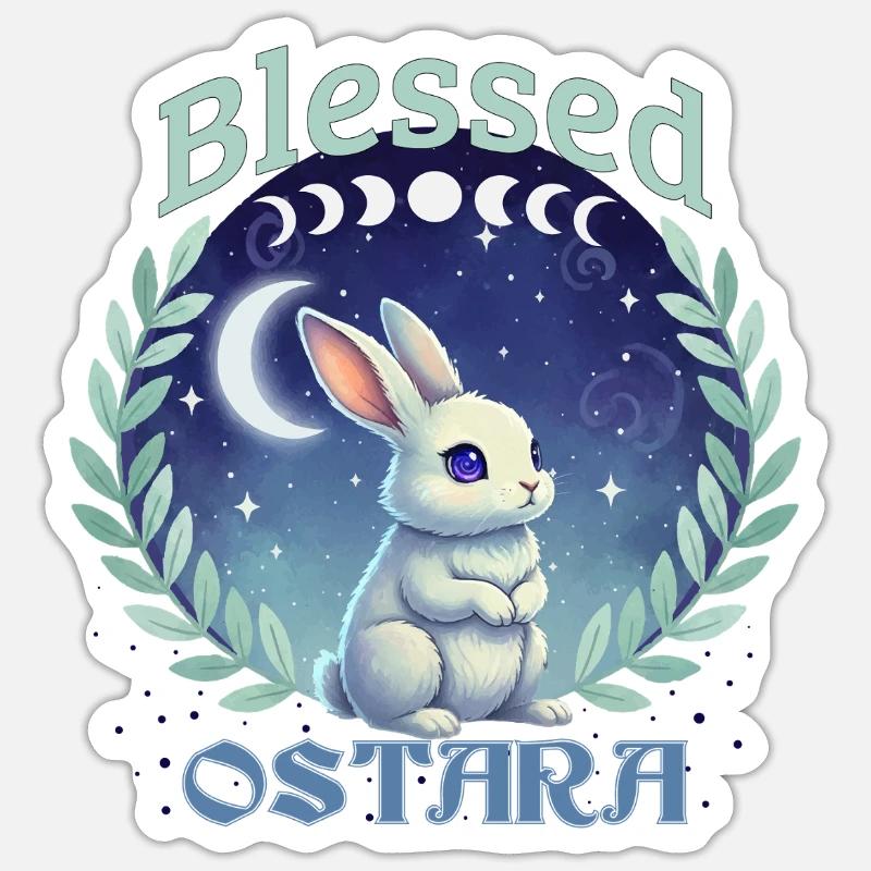 Ostara Happy Easter Pagan Spring Equinox Sticker size S (10 x 10 cm)