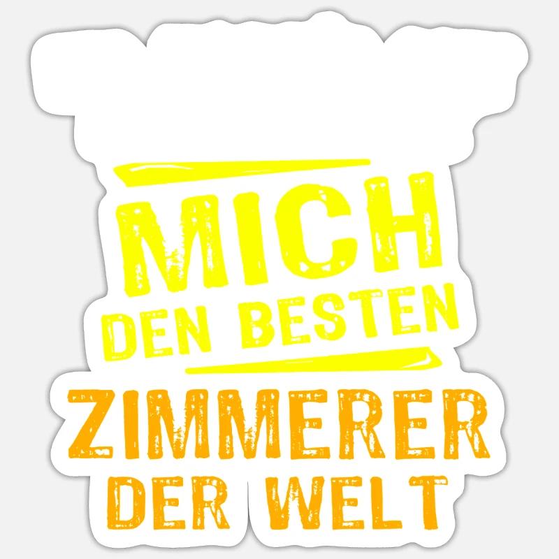 Zimmerer Geschenk - Sticker Größe S (10 x 10 cm) - Mattweiß