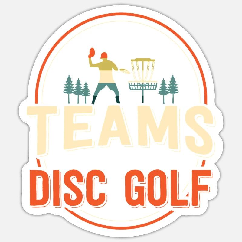 Disc Golf Geschenke Discgolf - Sticker Größe S (10 x 10 cm) - Mattweiß