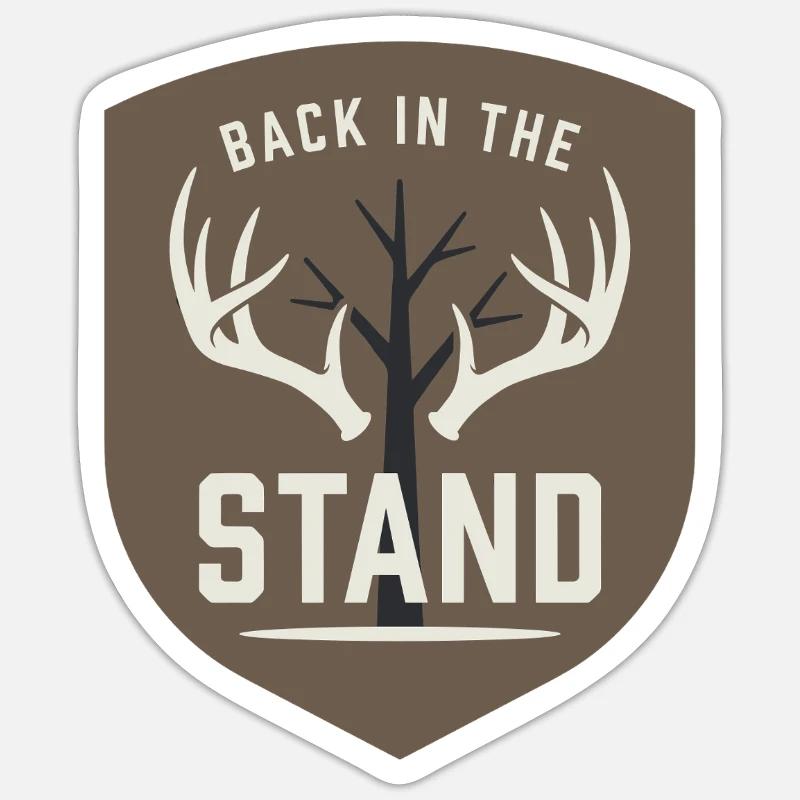 Chasseur à queue blanche Chasse au cerf Sticker taille S (10 x 10 cm)