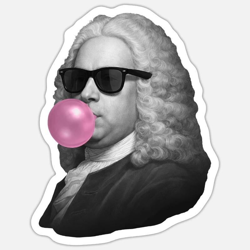 Baroque Bubble Pop - Sticker taille S (10 x 10 cm) - blanc mat
