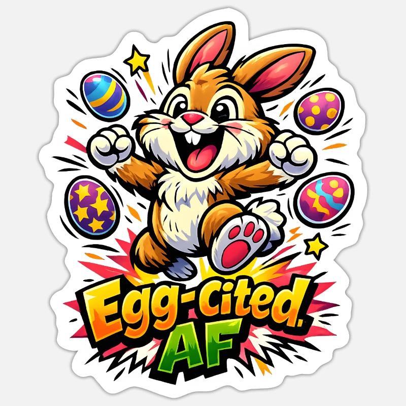 Bunny Bunny Spring Summer Easter Garden - Sticker size S (10 x 10 cm) - white matte
