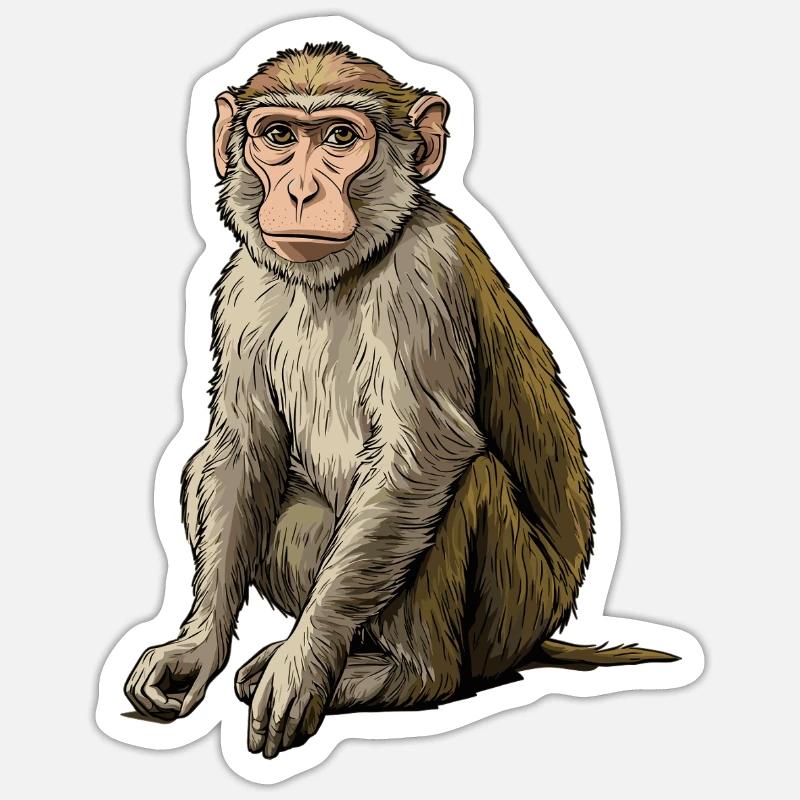 Macaque Macaque - Tarra koko S (10 x 10 cm) - mattavalkoinen