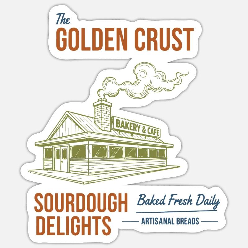 Aesthetics Sourdough Bread Bakery Bakery - Sticker size S (10 x 10 cm) - white matte