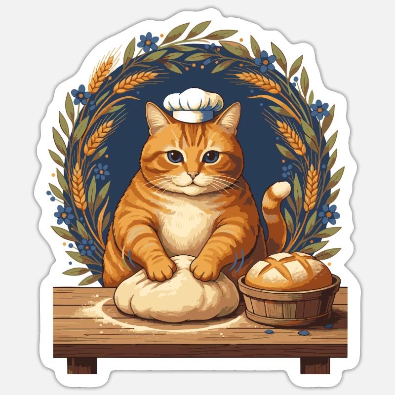 Sourdough Bread Baking Baker Sourdough Starter - Sticker size S (10 x 10 cm) - white matte