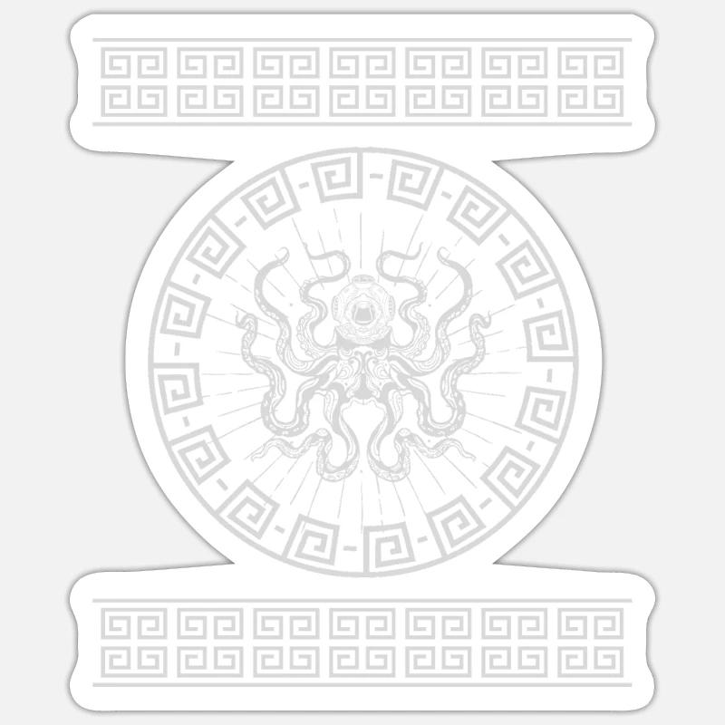 Kryptischer Tentakelstern Sticker Größe S (10 x 10 cm)