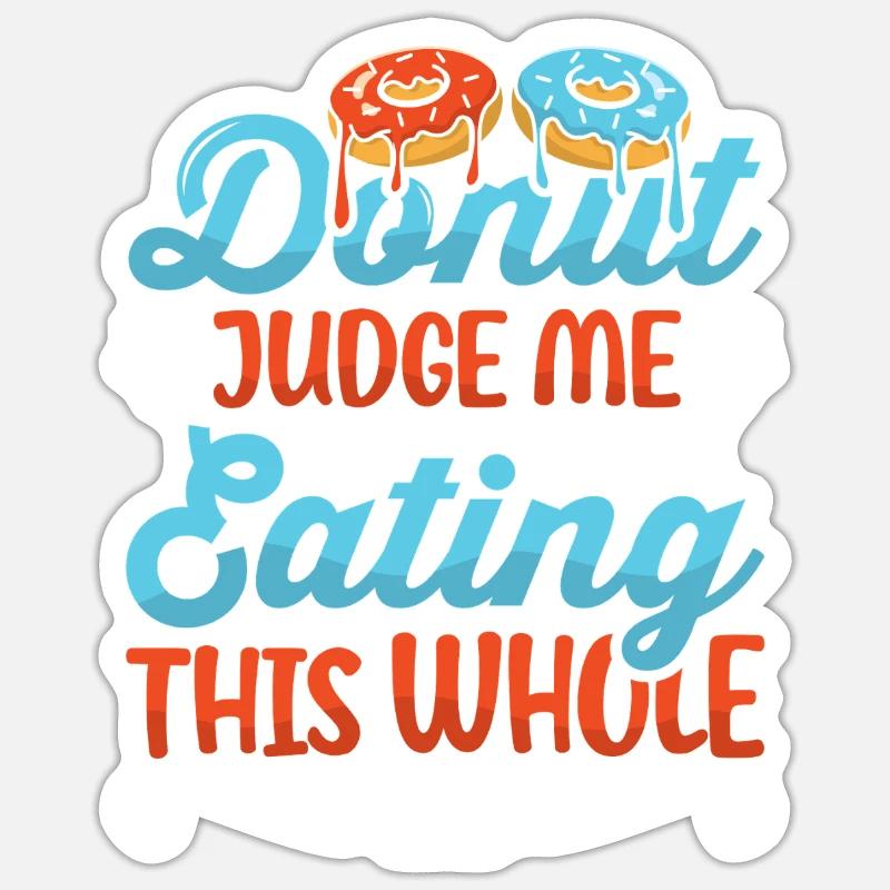 Restauration rapide en donuts - Sticker taille S (10 x 10 cm) - blanc mat