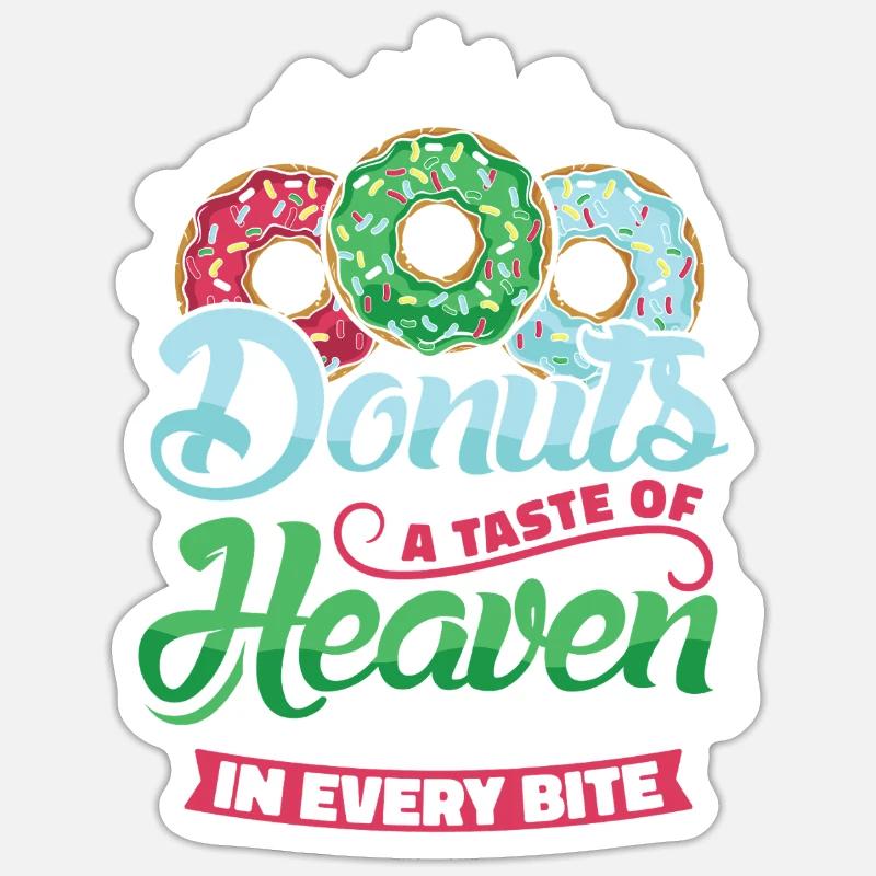 Restauration rapide en donuts - Sticker taille S (10 x 10 cm) - blanc mat