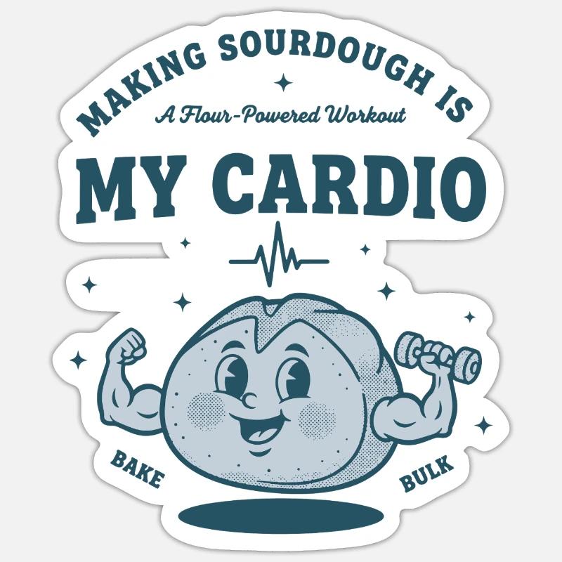Sauerteigbrot Backen Sauerteig machen - Sticker Größe S (10 x 10 cm) - Mattweiß