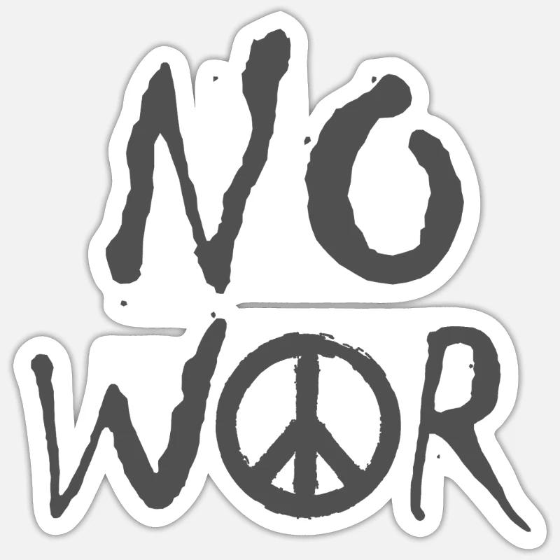 NO WAR – Statement for peace against war Sticker size S (10 x 10 cm)