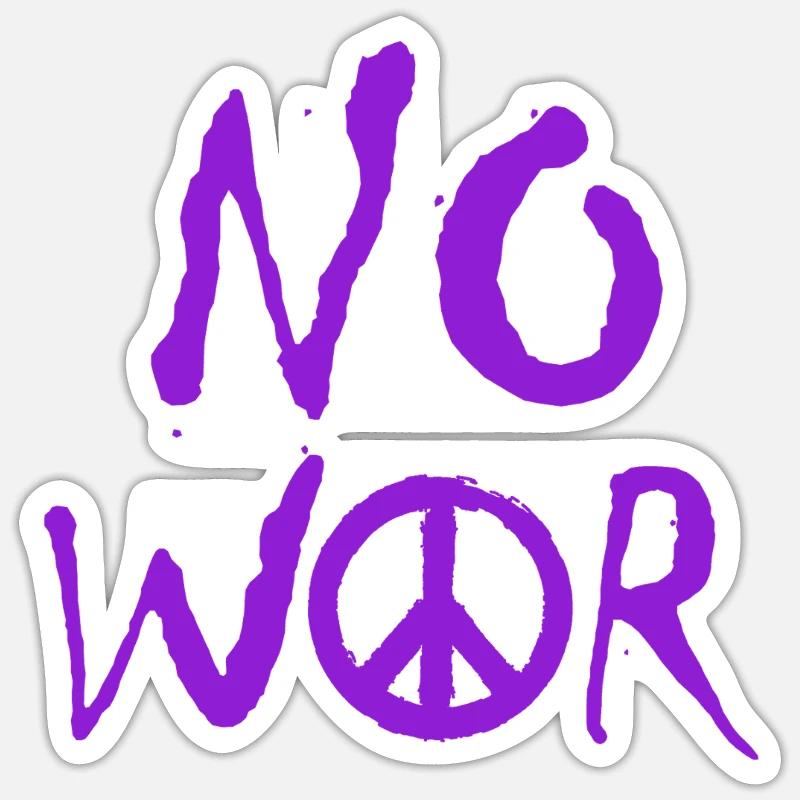 NO WAR – Statement for peace against war Sticker size S (10 x 10 cm)