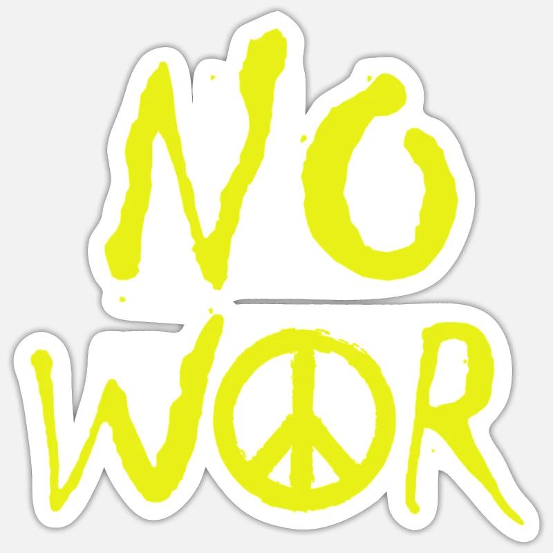 NO WAR – Statement for peace against war Sticker size S (10 x 10 cm)
