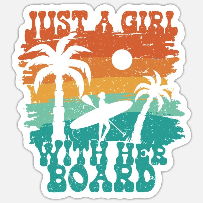 Stand up Paddle - Sticker taille S (10 x 10 cm) - blanc mat