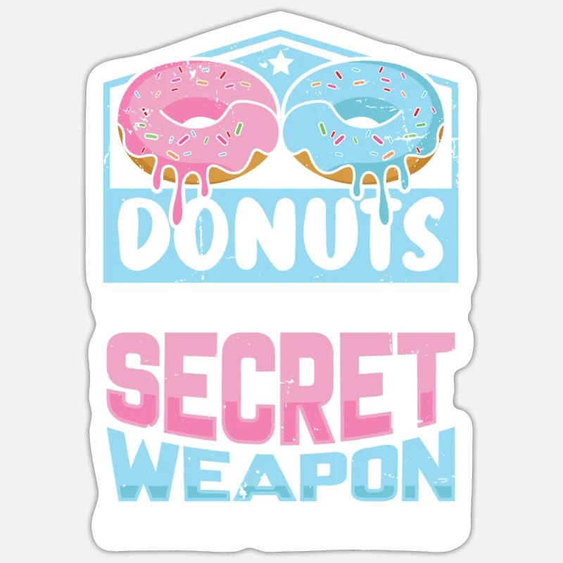 Restauration rapide en donuts - Sticker taille S (10 x 10 cm) - blanc mat