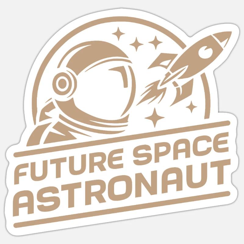 Future astronaute spatial : aventure rétro spatiale Sticker taille S (10 x 10 cm)