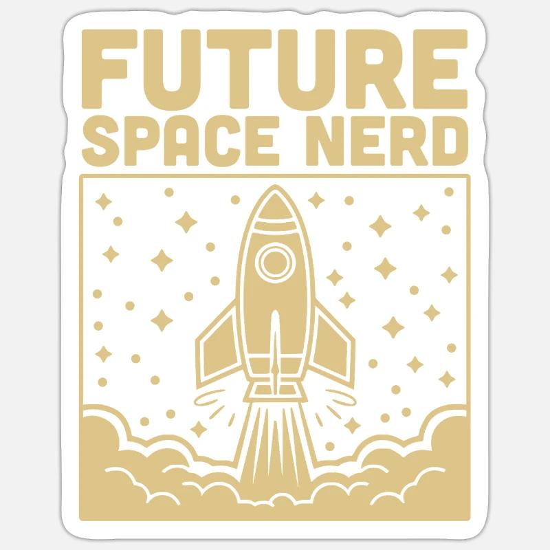Futur lancement de fusée spatiale pour passionnés de l’espace Sticker taille S (10 x 10 cm)