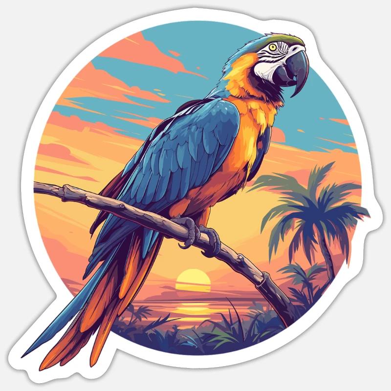 L’ère de l’ara - Sticker taille S (10 x 10 cm) - blanc mat