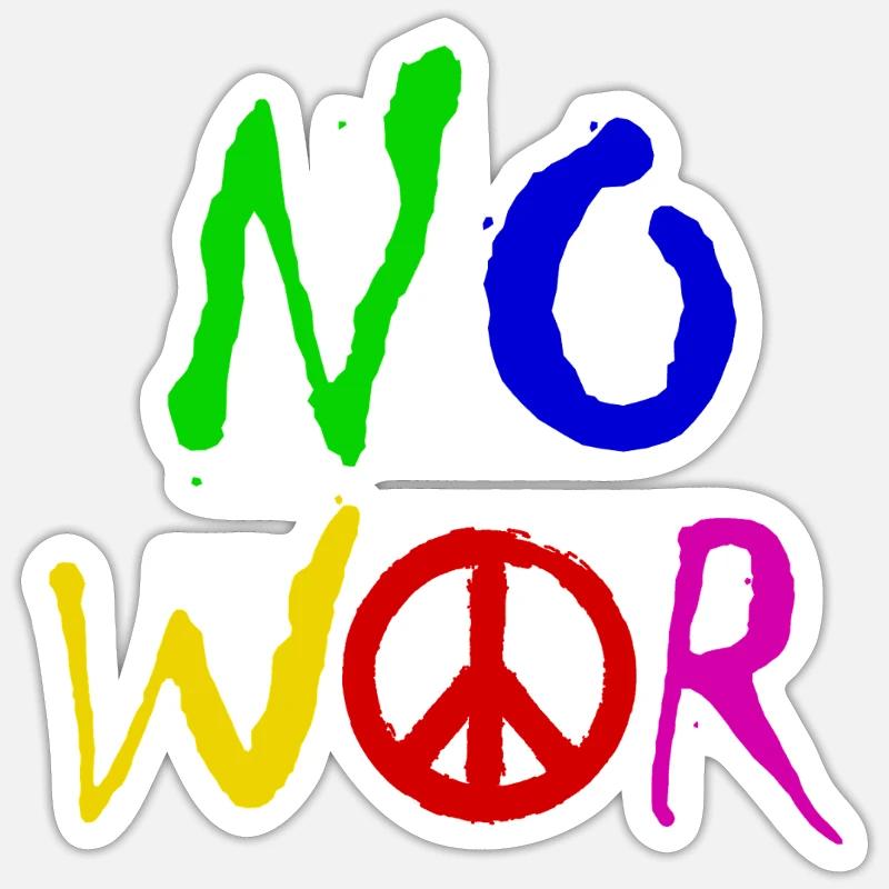 NO WAR – Statement for peace against war Sticker size S (10 x 10 cm)