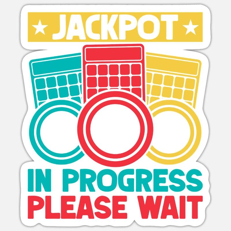 Bingo Game Jackpot In Progress Please Wait Bingo Sticker Größe S (10 x 10 cm)