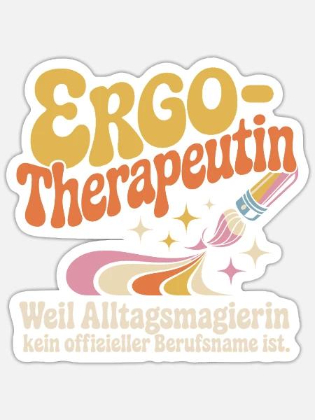 Ergotherapeutin Ergo Praxis Team Ergotherapie - Sticker Größe S (10 x 10 cm) - Mattweiß