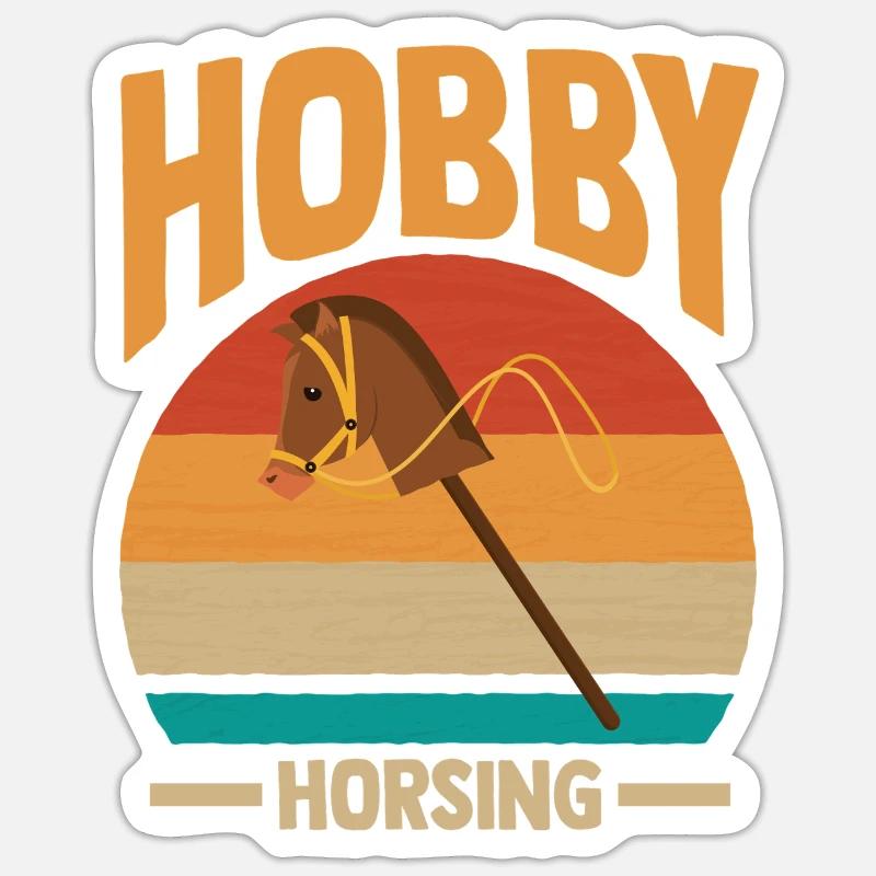Steckenpferd Cheval de Hobby Cavalier - Sticker taille S (10 x 10 cm) - blanc mat