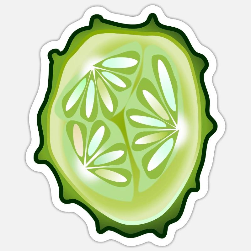 Cucumber - Sticker size S (10 x 10 cm) - white matte