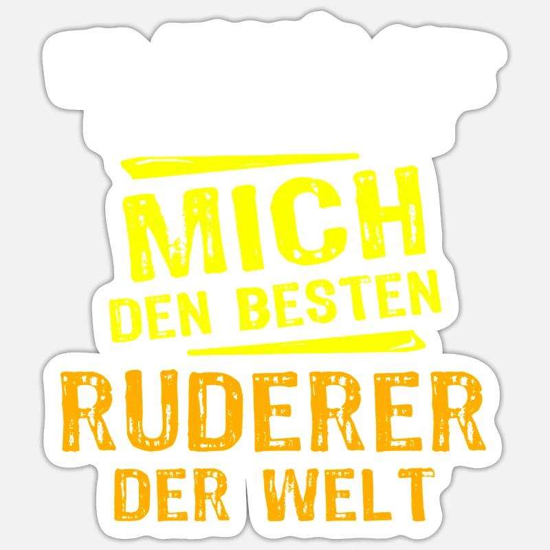 Ruderer Geschenk - Sticker Größe S (10 x 10 cm) - Mattweiß