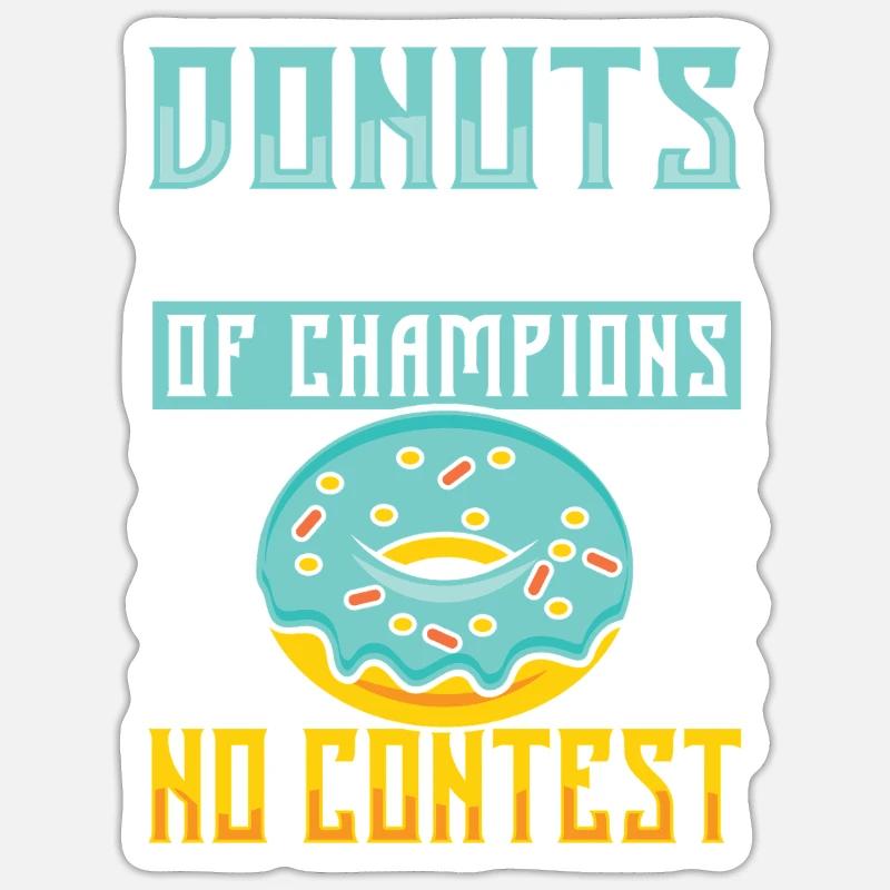 Restauration rapide en donuts - Sticker taille S (10 x 10 cm) - blanc mat