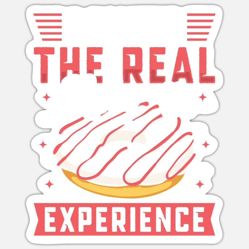 Restauration rapide en donuts - Sticker taille S (10 x 10 cm) - blanc mat