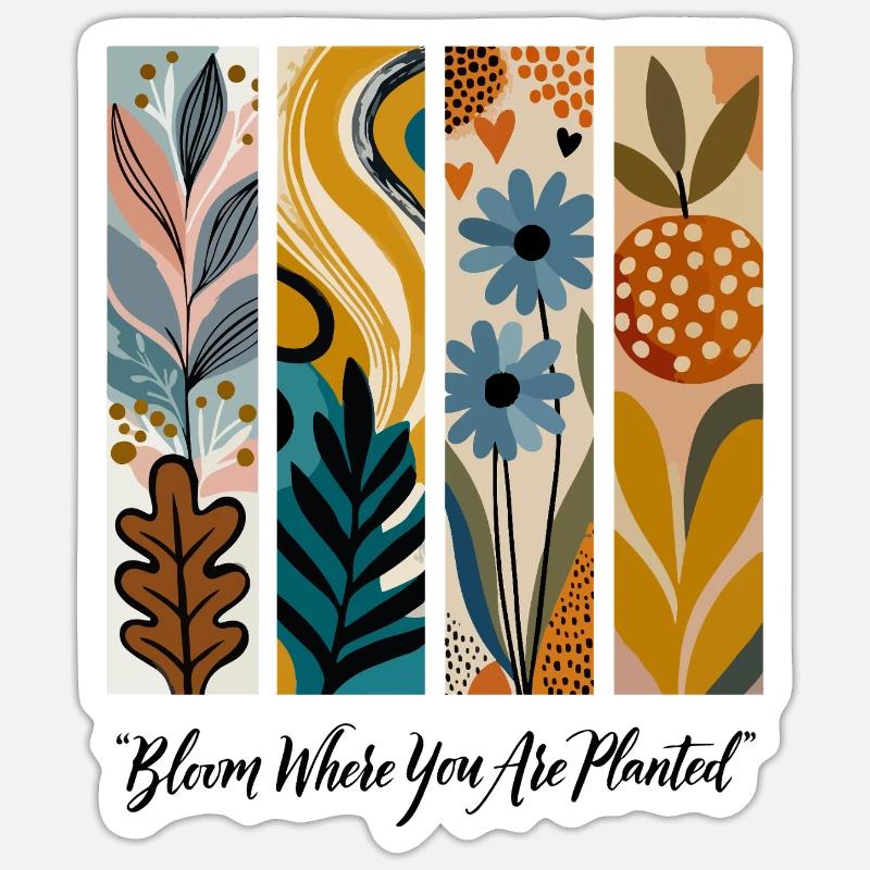 Blooming Botanical Panel Collage Sticker size S (10 x 10 cm)