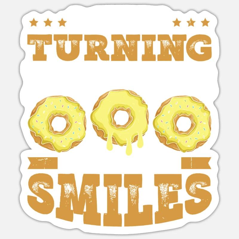 Restauration rapide en donuts - Sticker taille S (10 x 10 cm) - blanc mat
